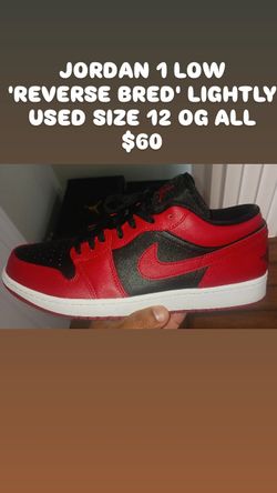 USED JORDAN 1 LOW REVERSE BRED SIZE 12