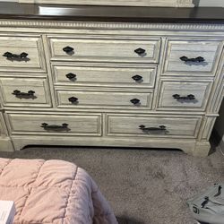 Wooden Dresser With Mirror