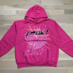 Pink Sp5der hoodie Size L