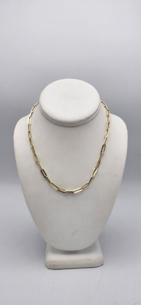 14kt Gold Paperclip Link Chain 9G 17"