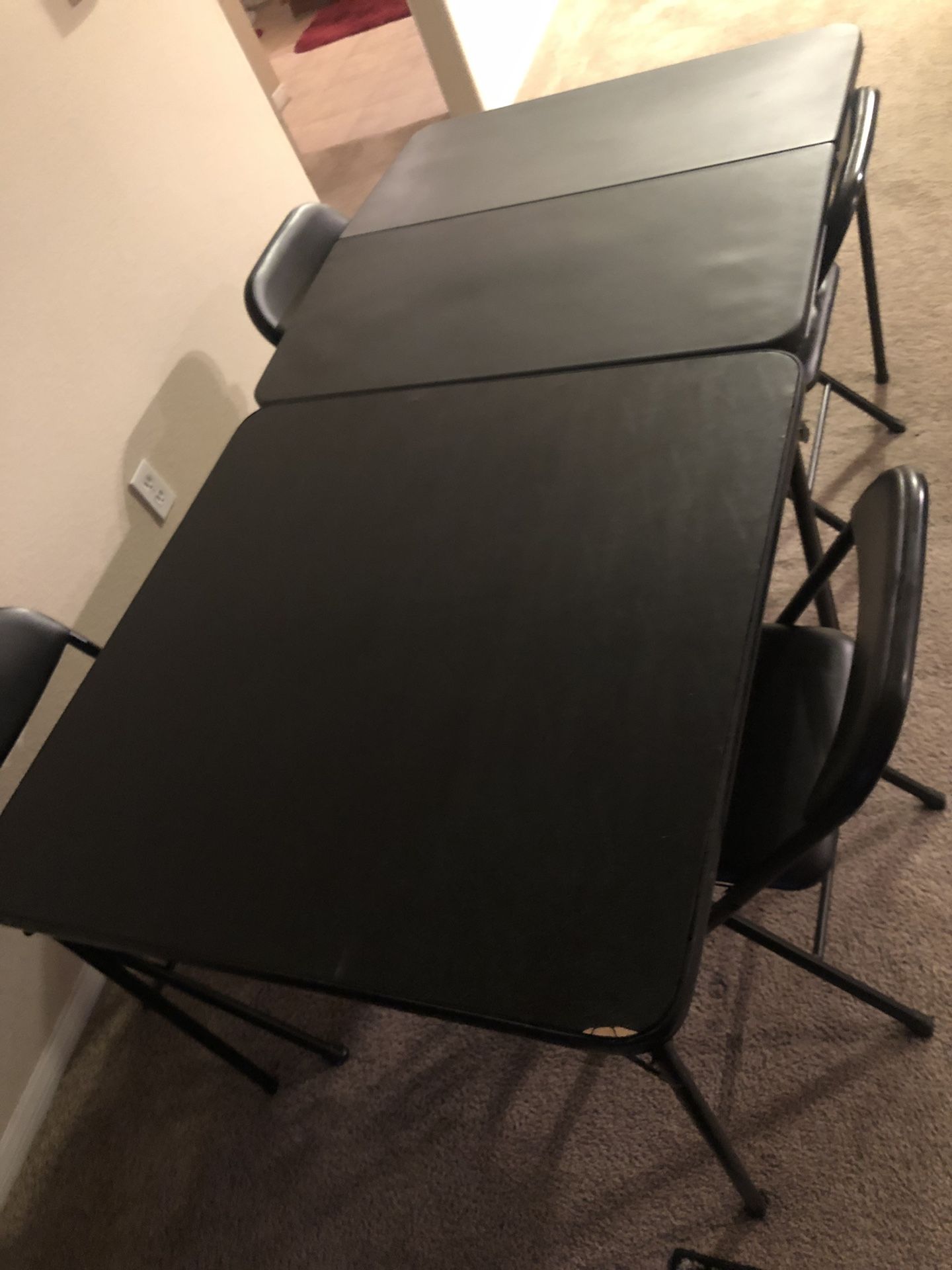 2 Portable Tables + 4 chairs (Great Value!)