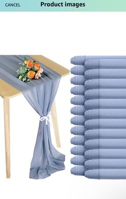 Dusty Blue Table Runners (Set of 20)