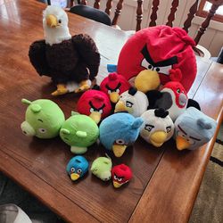 Angry Birds Plush Lot Of 12 *2010-2012*