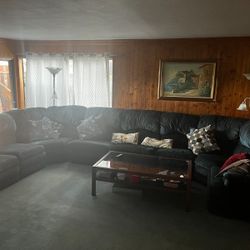 7 Piece Sectional Couch (green & blue), first come, first serve