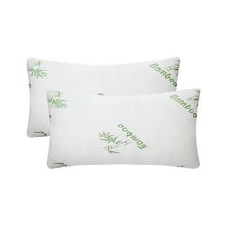 Bamboo Memory Foam Hypoallergenic Washable King Size Bed Pillow for Head Neck Rest Sleeping