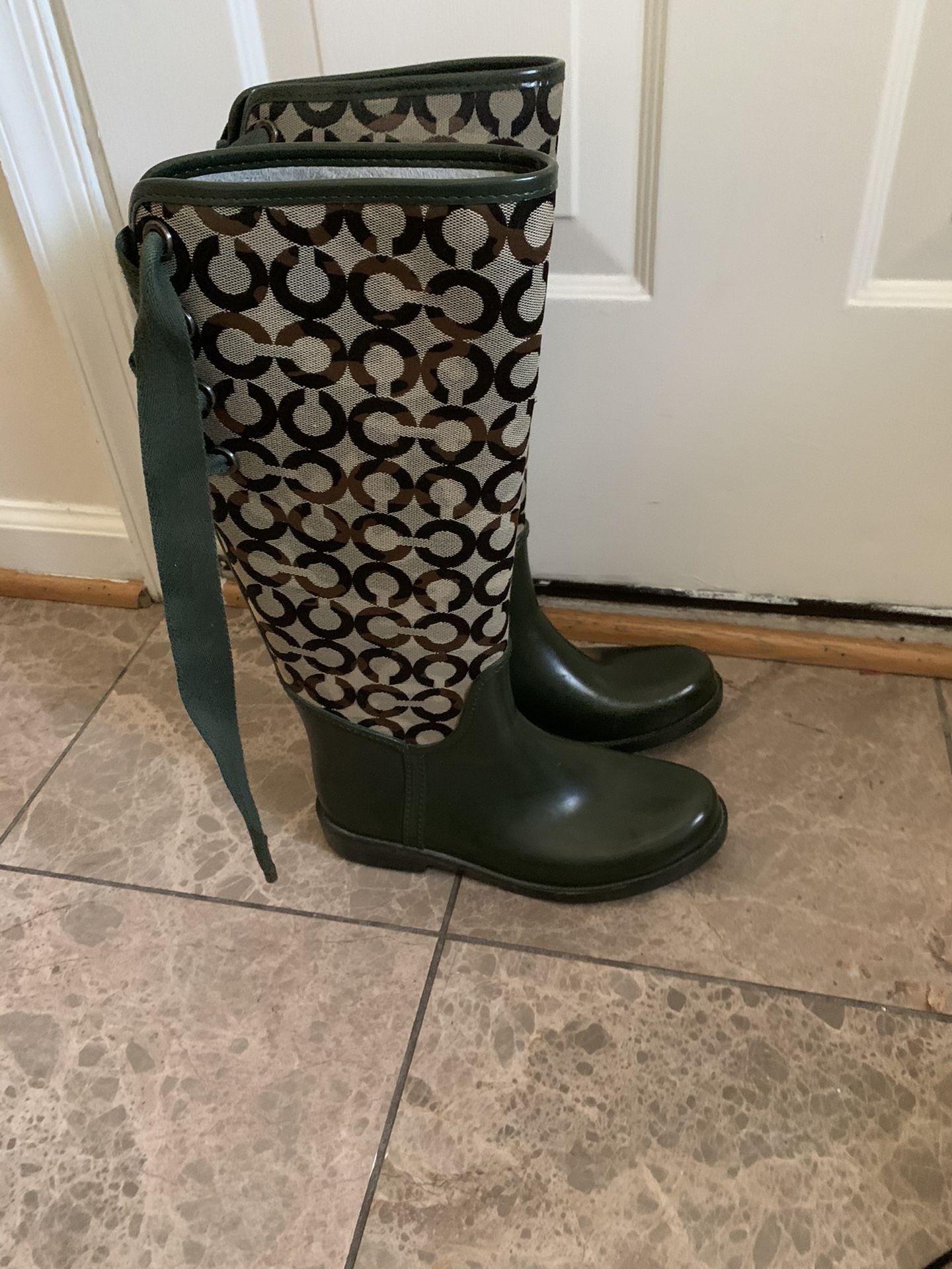 Coach rain boots size 7.5