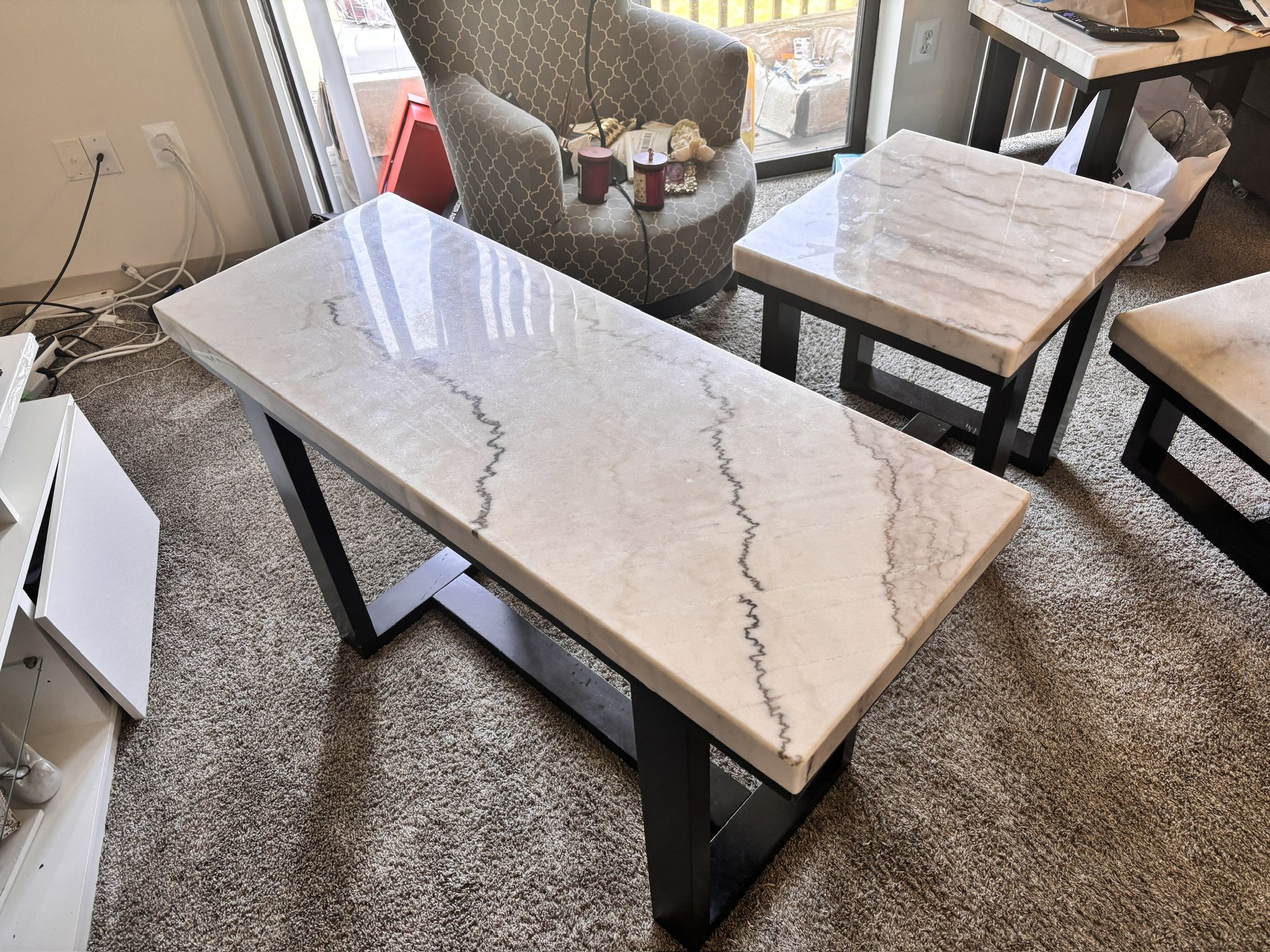 Ceramic Living Room Coffee Table And End Tsble