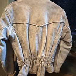 Leather Biker Jacket, Female - Small