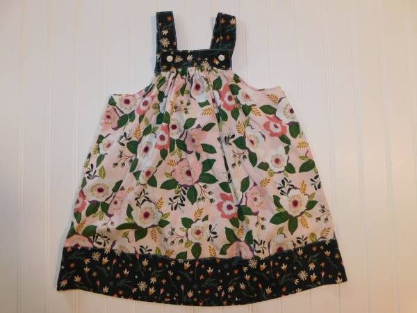 Nikkiloo Designs Girls 2T-3T Jumper Dress Floral Outfit Handmade