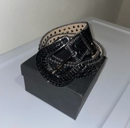 Black Rhinestone Belt
