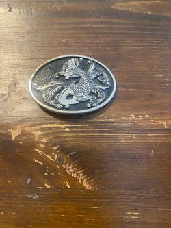 Koi fish belt buckle