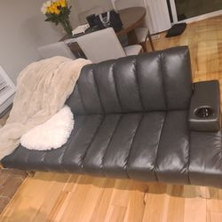 Small Real Leather Sofa Sleeper