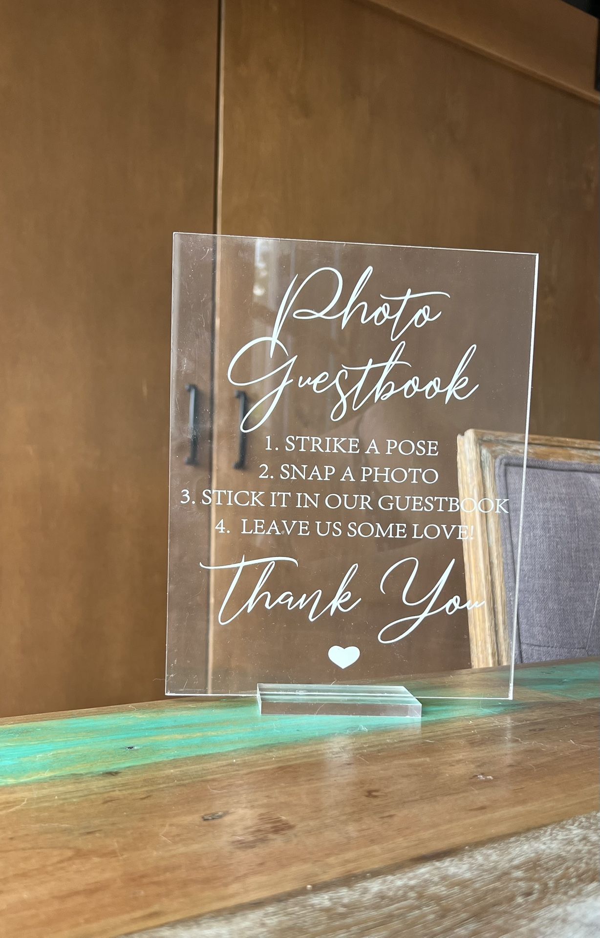 Acrylic Photo Guestbook Sign 