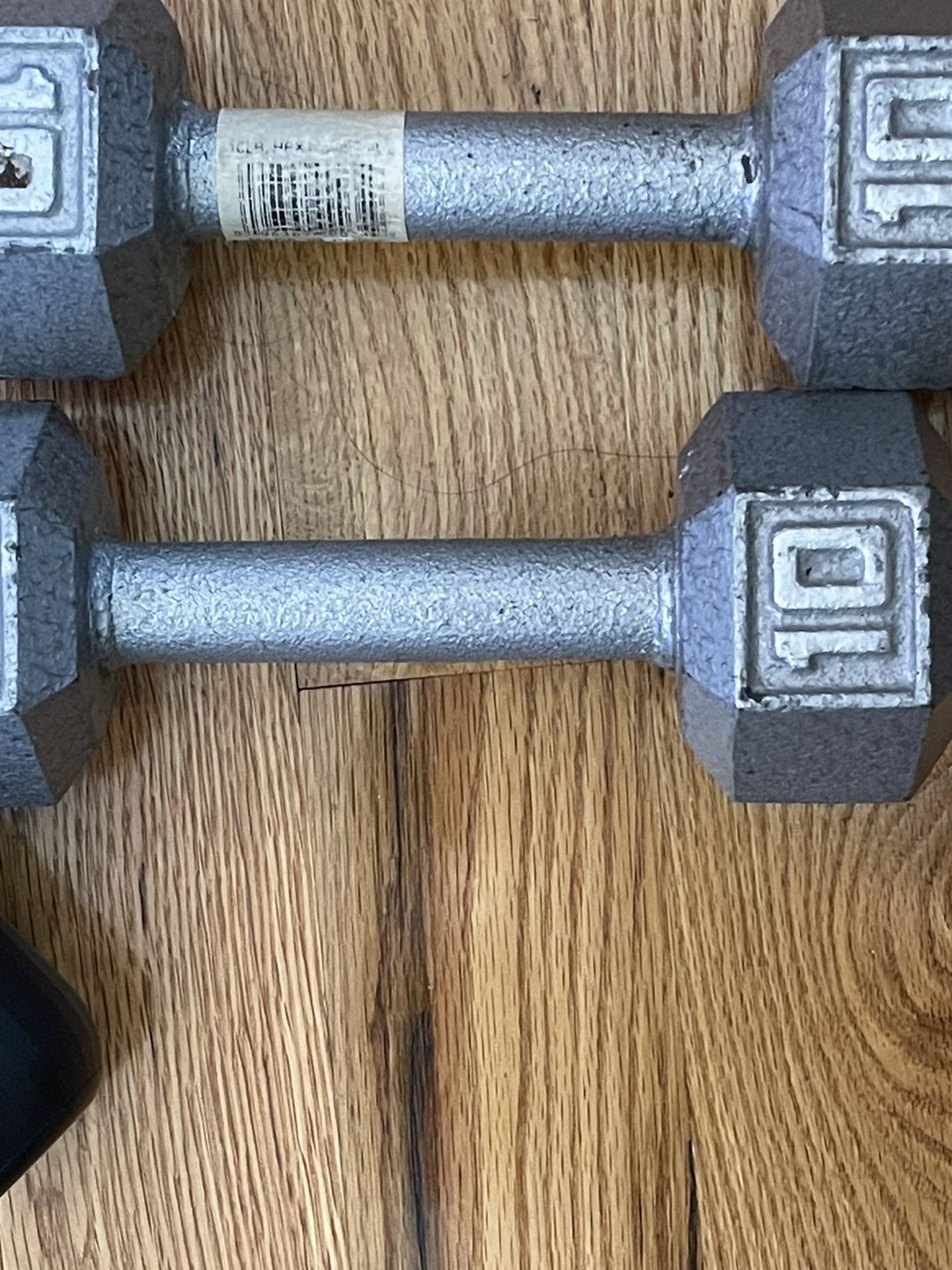 Set Of 10 Pound Dumbells