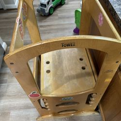 Wooden Toddler Tower 