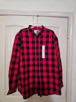 St. John's Bay Buffalo Plaid Flannel Shirt