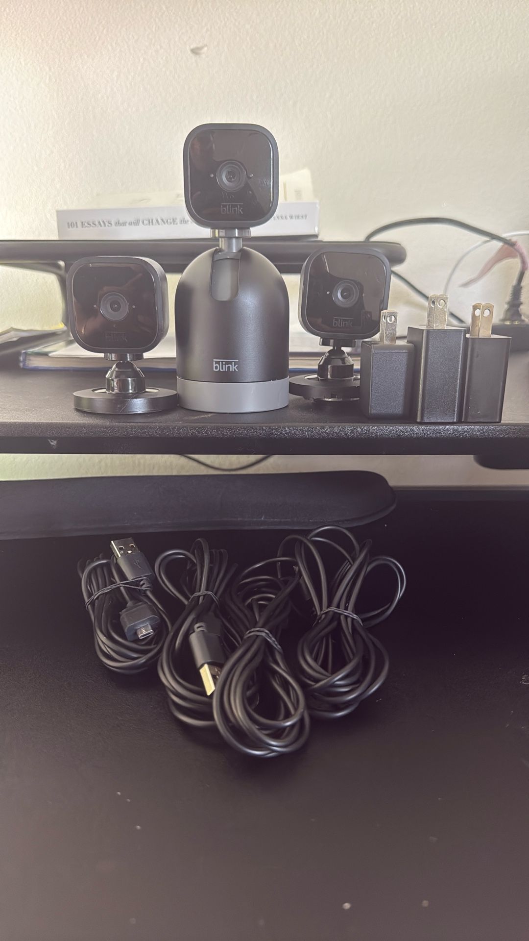 Blink Mini Security Cameras (3) + Pan-Tilt Mount | Great Condition!