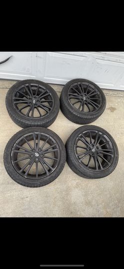 4 — 215/45r17 5x100 5x3.94 Stock Toyota 86 Scion Frs Celica Prius Impreza Wheels Rims Good Tires!!!