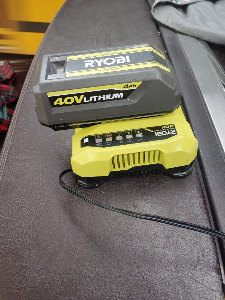 Ryobi 40v Battery And Charger