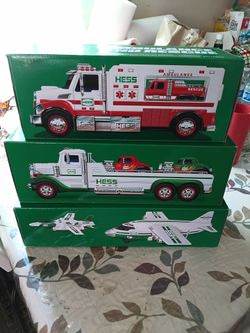 3 new in box hess vehicles