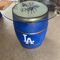 Wine Barrel With LA Dodgers 