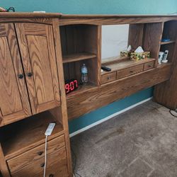 California King Headboard With Cabinets And Drawers