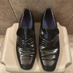 Men’s Black Patent Leather Dress Shoes By Regal, Size 9