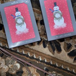 Bundle of two boxes of  Hallmark Snowman Holiday Cards 16 Cards Each Box 