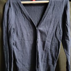 Women's Merona Cardigan 100% Cotton XS/TP Navy Blue