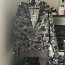Grey Bape Zip Up