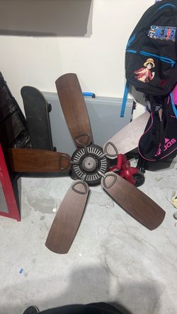 5-Blade Ceiling Fan with Wood Blades
