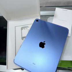 New iPad 10th Generation Blue $300 or $60 Down. iPhone
