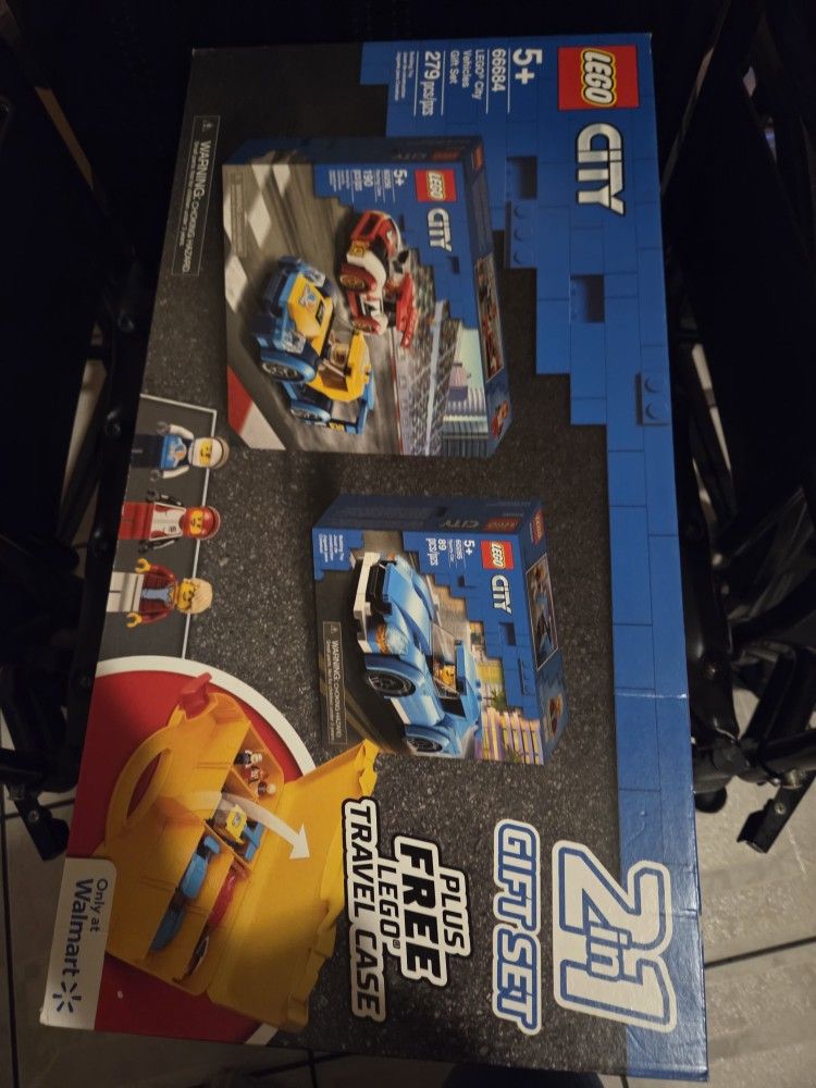 LEGO CITY: VEHICLES GIFT SET (66684) - 3 CARS WITH CARRYING CASE - SEALED BOX