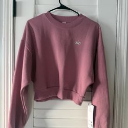 Alo Accolade Cropped Crewneck Pullover 