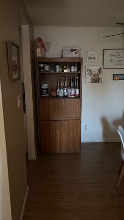 Wooden Storage Cabinet with Shelves