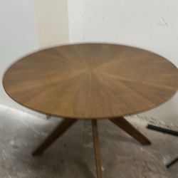 Round Solid Wood Dining Room Table