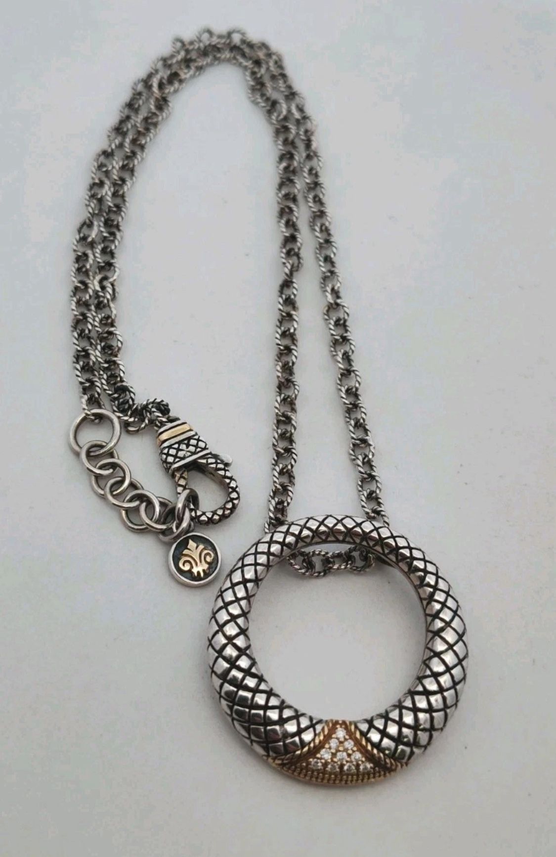 Andrea Candela CJI Sterling Silver & 18K Gold Diamond 