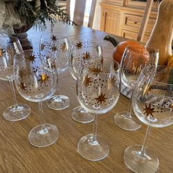 Holiday Wine Glass Set Of 7