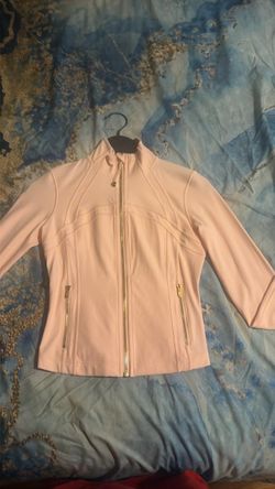 lululemon Pink Zip-Up Jacket with Gold Zippers