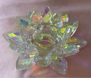 Crystal candle holder