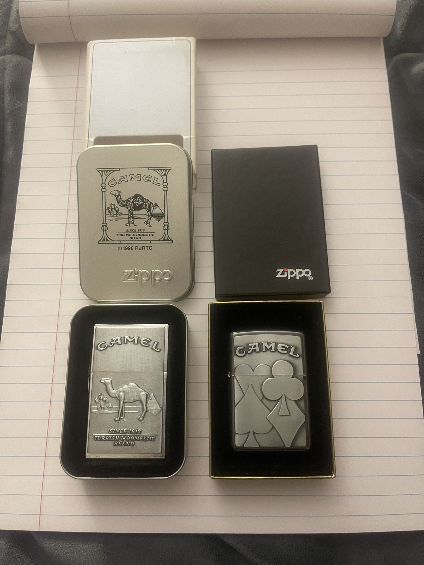 New 1996 Camel Zippo lighters