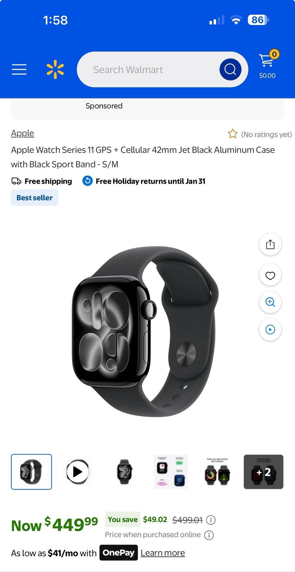 Apple Watch Series 11 GPS New In Box Ladies 42mm