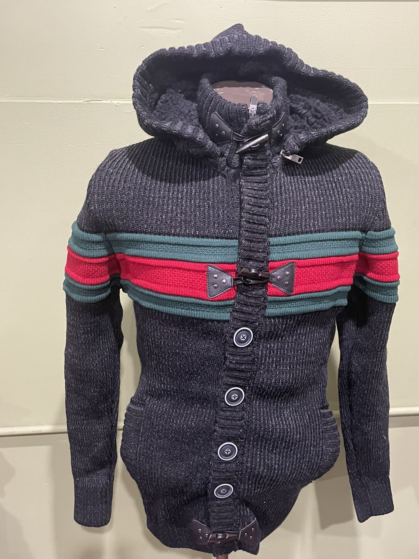 LCR Sweater Jacket Hoody Black Smoke Modern Fit