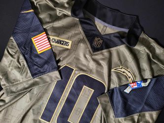 Xl Justin Herbert stitched Military jersey Los Angeles Chargers