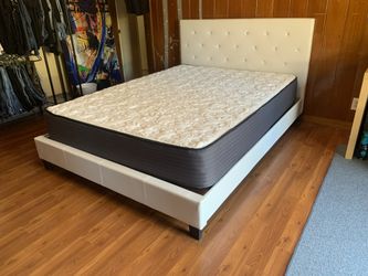 New In Box Queen Bed Frame With Mattress (Read Description Below)