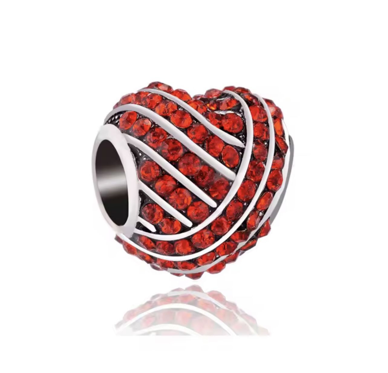 New women’s girl red heart bracelet charm jewelry gift