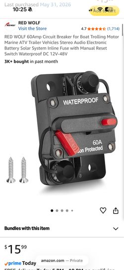 60 amp Marine Circuit Breaker