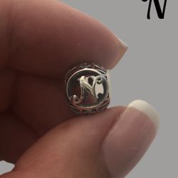 Brand New Sterling Silver 925 Letter N Charm