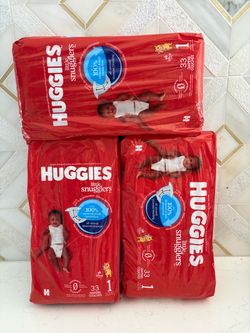 Huggies size 1 Diapers (3) 33 pack
