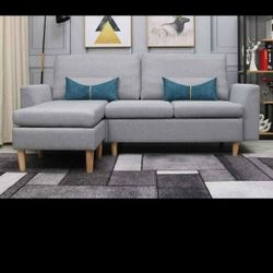 L-shape Sectional Couch With Reversible Chaise